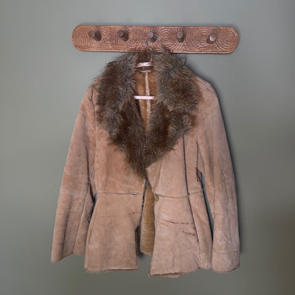 Vintage Penny lane style faux fur jacket
